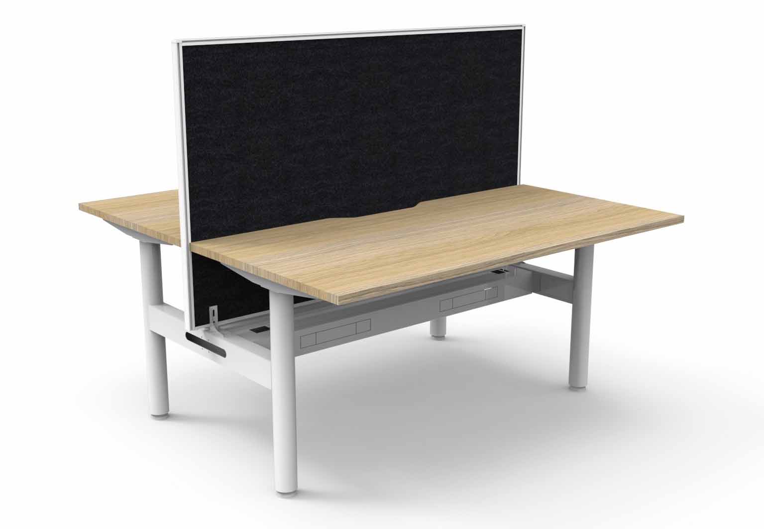 Halo Static 2 Person Double Sided Workstation - with Screen
